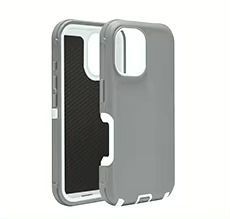 Defender Case For Apple iPhone 16 Pro Max - Gray (WITHOUT CLIP)