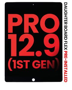 LCD Assembly With Digitizer & Daughter Board Flex Pre-Installed Compatible For IPad Pro 12.9" 1st Gen (2015) (Aftermarket Pro) (Black)