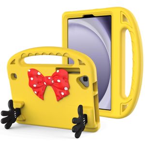 For Samsung A9 8.7inch Bow Hands Kickstand Tablet Case Cover - Yellow