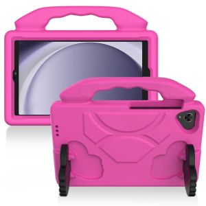 For Samsung A9 8.7inch Thumbs Up Kickstand Shockproof Tablet Case Cover - Hot Pink