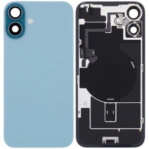 Back Glass With Steel Plate With Wireless NFC Charging MagSafe Magnet & Flashlight Flex Compatible For IPhone 16 Plus - Green