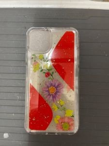 For Apple iPhone 11 Pro Max Magnificent Epoxy Glitter Design Hybrid Case Cover - Red Pruple