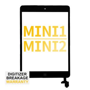 Digitizer With IC Chip & Home Button Pre-Installed Compatible For iPad  Mini 1/Mini 2 (Premium Plus) (Black)