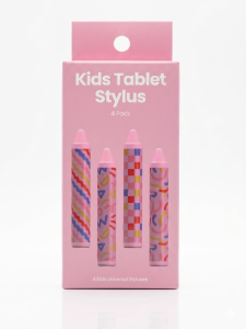 Kids Tablet Stylus 4pc Pink