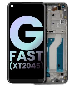 FOG LCD Assembly With Frame For Moto G Fast (XT2045-3/2020) Pearl White