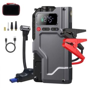 Wesdar S1052 16000mAh Emergency Car Battery Jump Starter & Air Compressor - Black/Grey