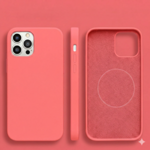 For iPhone 17 Silicone With [Magnetic Circle] Case - Guava