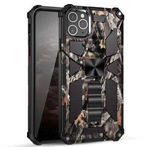 For Samsung A02s Machine Design Magnetic Kickstand Case Cover - Camo Army