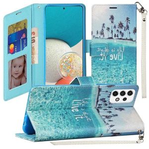 For Nord N300 5G Vegan Design Wallet ID Card Case Cover - Live Life