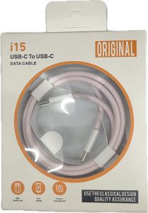 I15 USB-C TO USB-C DATA CABLE 60W PINK (PACKAGED)