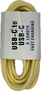 USB-C TO USB-C CHARGING CABLE YELLOW