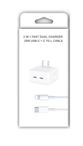 35W House Adapter With Two PD Ports + T-C TO Lightning Cable