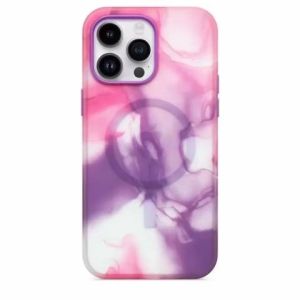 For iPhone 15 Pro Dyed Transparent [Magnetic Circle] Shockproof Hybrid - RVoilet