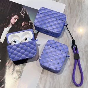 Fashion Silicon Diamond Case For Airpod Pro/Pro 2nd Gen  - Purple