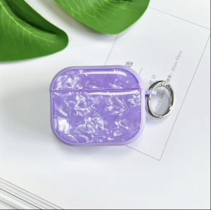 Epoxy Pearl Shell Case For Airpod Pro/2nd Gen - Purple