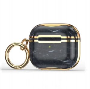 Electroplated Marble Case For AirPod Pro/Pro 2nd Gen - Black