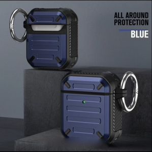 Heavy-Duty Armor Carbon Fiber Case For AirPod Pro/Pro 2nd - Blue