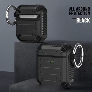 Heavy-Duty Armor Carbon Fiber Case For AirPod Pro/Pro 2nd - Black