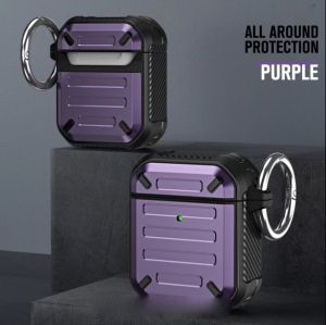 Heavy-Duty Armor Carbon Fiber Case For AirPod Pro/Pro 2nd - Purple