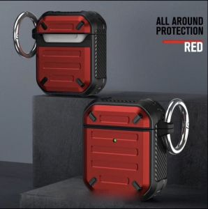 Heavy-Duty Armor Carbon Fiber Case For AirPod Pro/Pro 2nd - Red