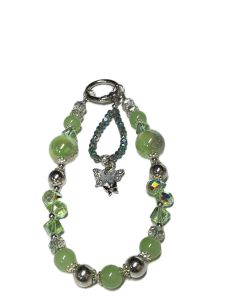 Pearl Beaded Phone Lanyard - Green