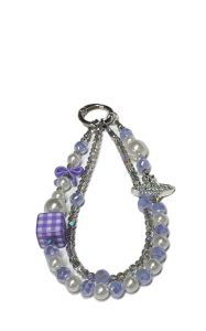 Pearl Beaded Phone Lanyard - Purple