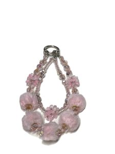 Pearl Beaded Phone Lanyard - Pink