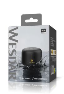 Wesdar Portable Wireless Speaker (Battery Capacity 800mAh)(Product Dimension 69x115mm) - Black