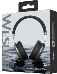 Wesdar Over-Ear Metal Black Wireless Bluetooth Headsets (ANC&ENC)