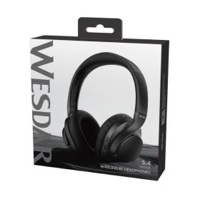 WEDSAR Bluetooth 5.4 Earmuff Headphones with Soft Ear Cushions & ENC - Black