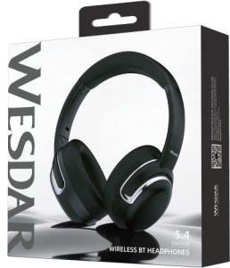 WESDAR Wireless Bluetooth Headsets Over-Ear - Black