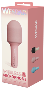 Karaoke Microphone, Portable Bt Speaker -Pink