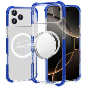 For iPhone 17 Pro Acrylic [Magnetic Circle] Tough 2.5mm Transparent ShockProof Hybrid - Blue