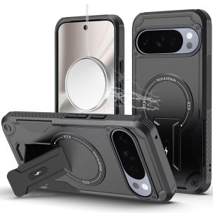 For Pixel 10 Pro XL Sturdy Bracket Kickstand Magnetic Hybrid - Black