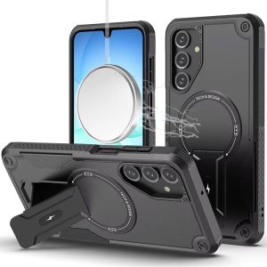 For Samsung A17 5G Sturdy Bracket Kickstand Magnetic Hybrid - Black