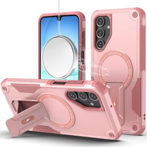 For Samsung A17 5G Sturdy Bracket Kickstand Magnetic Hybrid - Pink