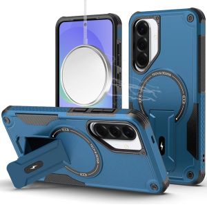 For Samsung Galaxy A37 Sturdy Bracket Kickstand Magnetic Hybrid - Blue
