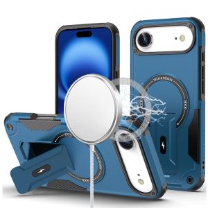 For iPhone 17 Air Sturdy Bracket Kickstand Magnetic Hybrid - Blue