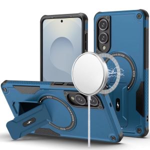 For Samsung Galaxy s25 Edge Sturdy Bracket Kickstand Magnetic Hybrid - Blue