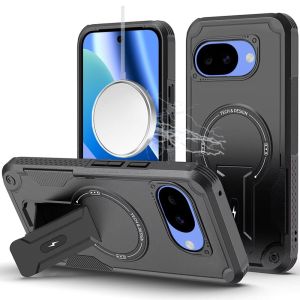 For Google Pixel 10a Sturdy Bracket Kickstand Magnetic Hybrid - Black