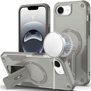 For iPhone 16E (E edition) / SE4 (2025) Sturdy Bracket Kickstand Magnetic Hybrid - Grey