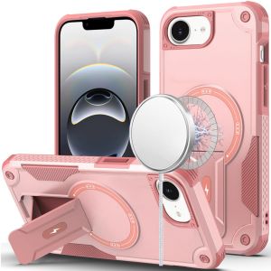 For iPhone 16E (E edition) / SE4 (2025) Sturdy Bracket Kickstand Magnetic Hybrid - Pink