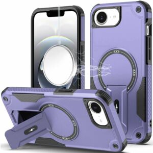 For iPhone 16E (E edition) / SE4 (2025) Sturdy Bracket Kickstand Magnetic Hybrid - Purple