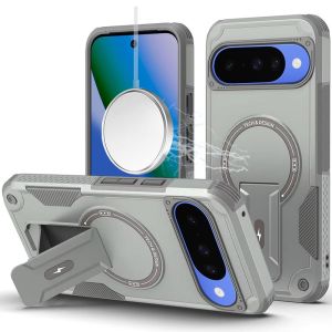 For Google Pixel 10/10 Pro Sturdy Bracket Kickstand Magnetic Hybrid - Grey
