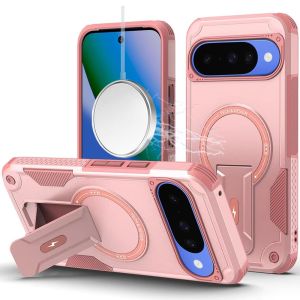 For Google Pixel 10/10 Pro Sturdy Bracket Kickstand Magnetic Hybrid - Pink