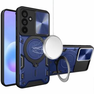 For Samsung Galaxy A57 Magnetic Ring Stand Classic Design FULL Camera Protection Hybrid Case - Blue