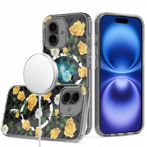 For iPhone 16 6.1 inch Thick Hybrid Design Cover Case - H