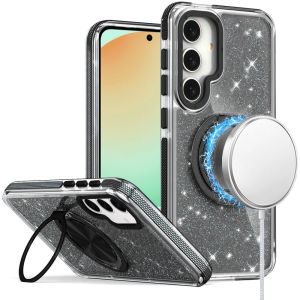 For Samsung S24 FE Matching Clear Transparent Circle Design - Black