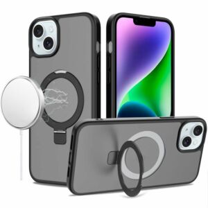 For iPhone 13/14 TRUE Transparent [Magnetic Circle] Shockproof Hybrid - Clear
