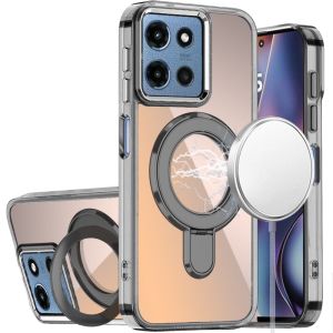 For Moto G 5G 2025/2026 - G Play 2026 - CHROME HQ Rotational Magnetic Ring Hybrid - Black